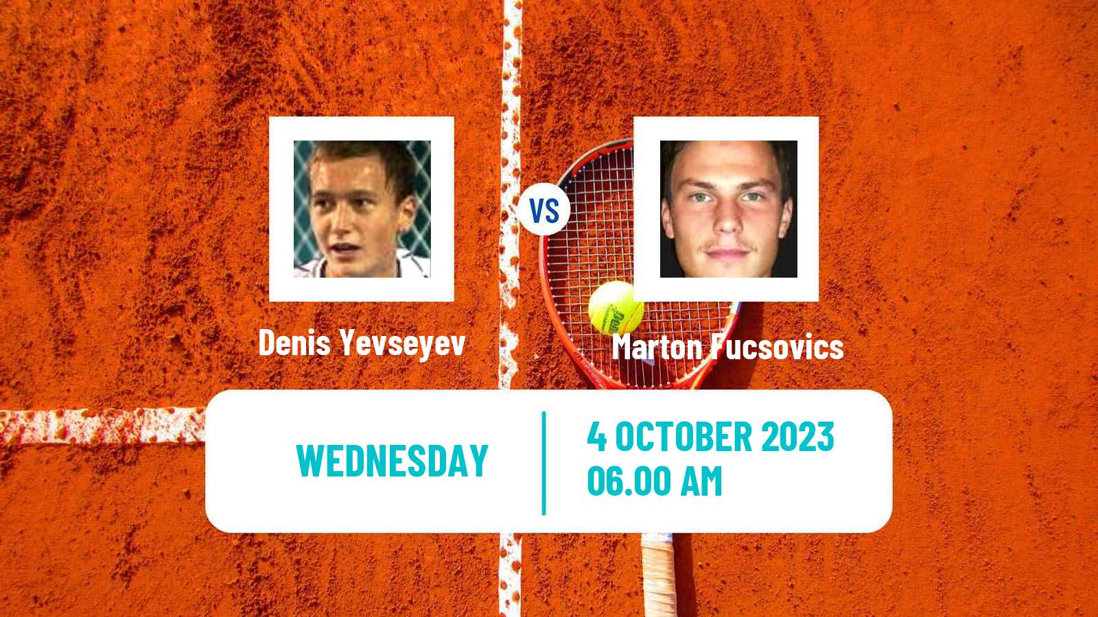 Tennis ATP Shanghai Denis Yevseyev - Marton Fucsovics