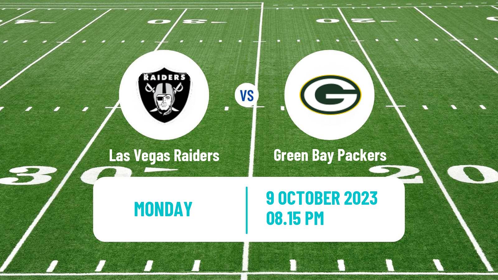 American football NFL Las Vegas Raiders - Green Bay Packers