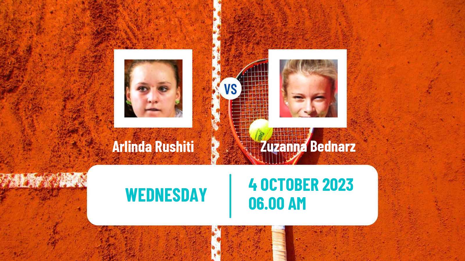 Tennis ITF W15 Sharm Elsheikh 22 Women Arlinda Rushiti - Zuzanna Bednarz