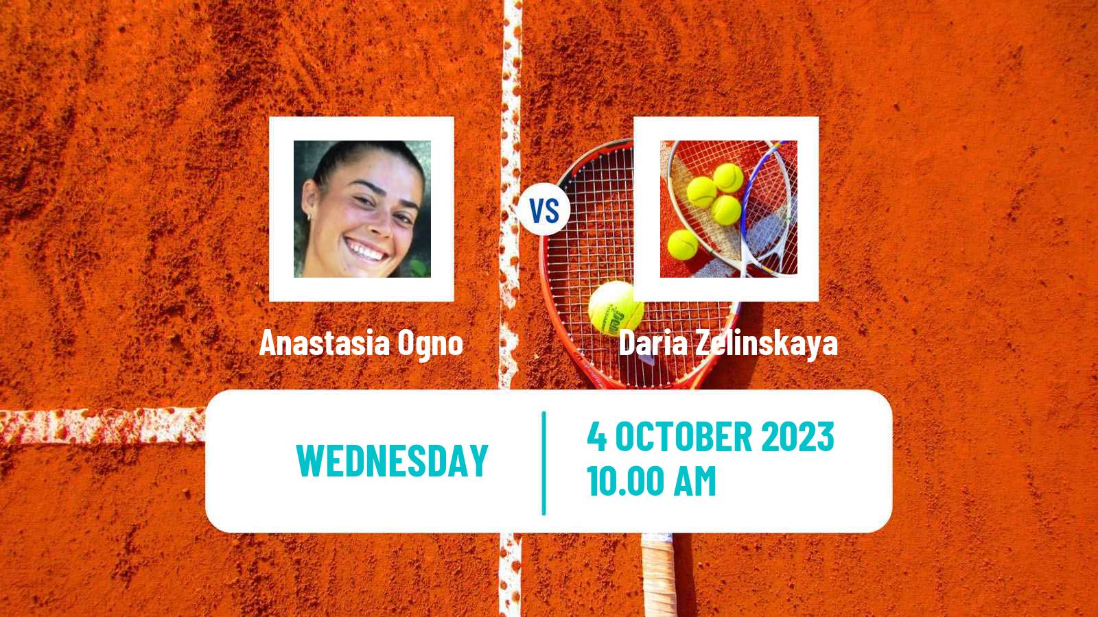 Tennis ITF W15 Sharm Elsheikh 22 Women Anastasia Ogno - Daria Zelinskaya