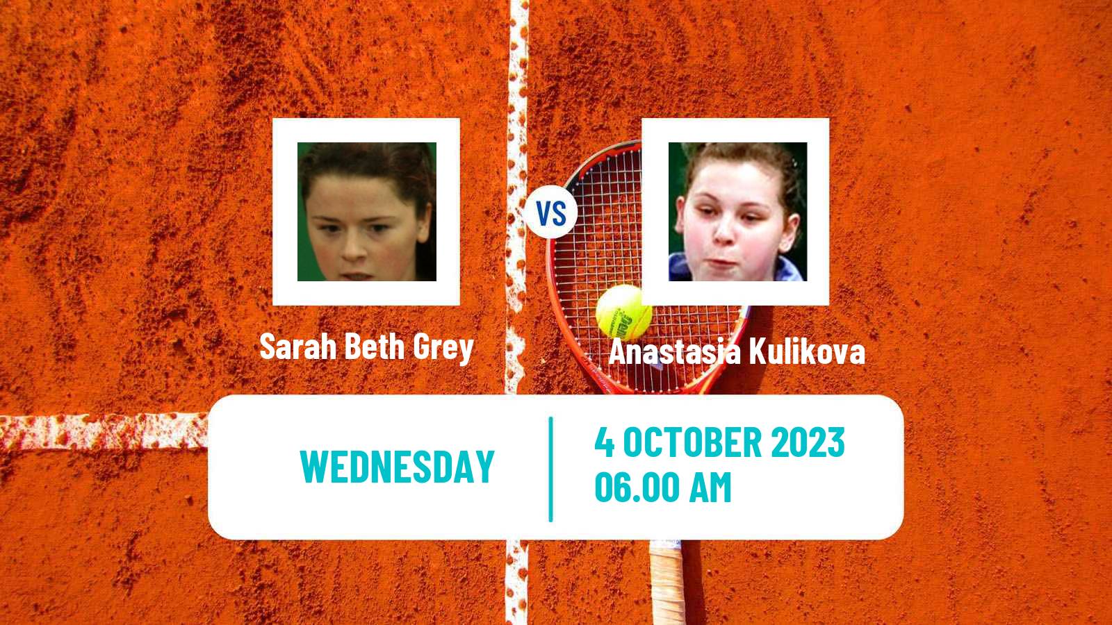 Tennis ITF W25 Reims Women Sarah Beth Grey - Anastasia Kulikova