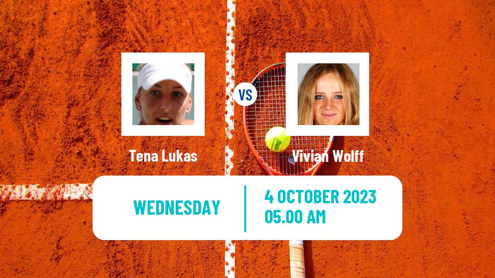 Tennis ITF W25 Santa Margherita Di Pula 8 Women Tena Lukas - Vivian Wolff