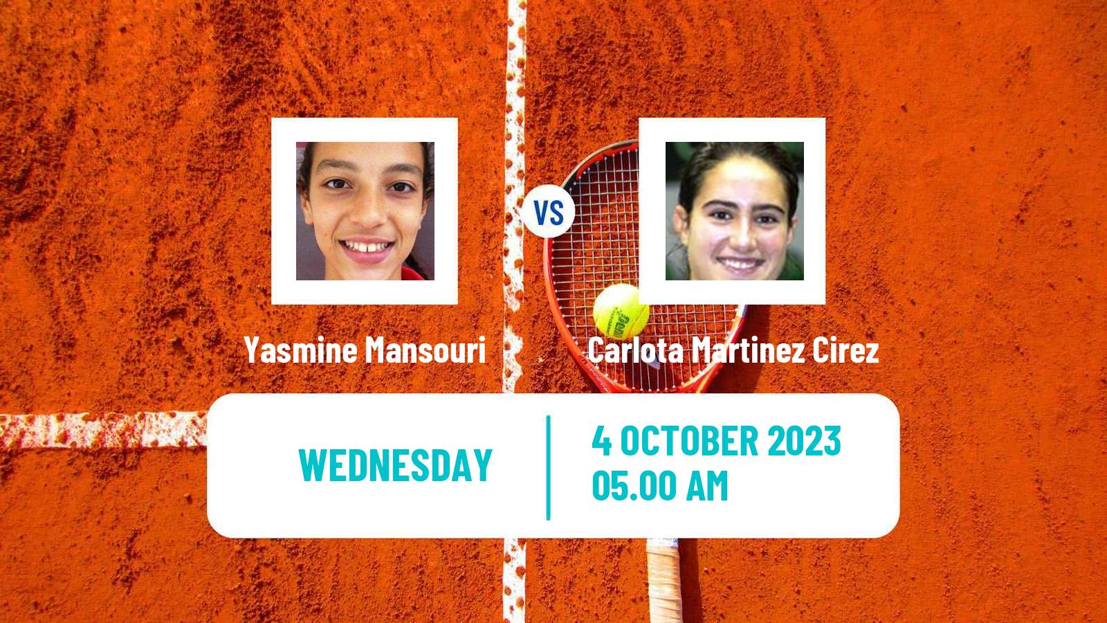 Tennis ITF W40 Lisbon Women Yasmine Mansouri - Carlota Martinez Cirez