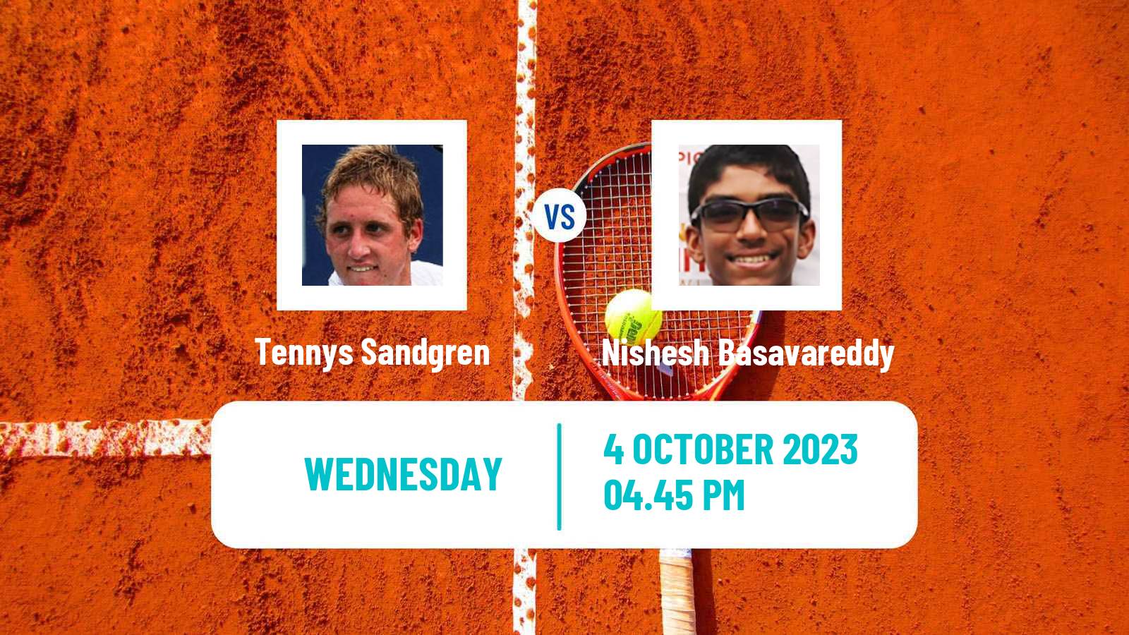 Tennis Tiburon Challenger Men Tennys Sandgren - Nishesh Basavareddy