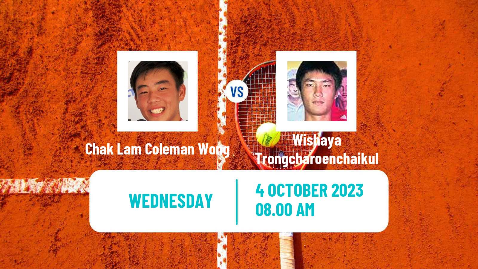 Tennis ITF M15 Doha 7 Men Chak Lam Coleman Wong - Wishaya Trongcharoenchaikul