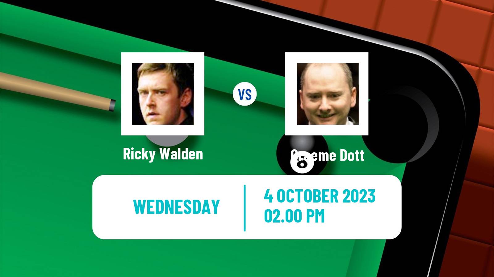 Snooker English Open Ricky Walden - Graeme Dott