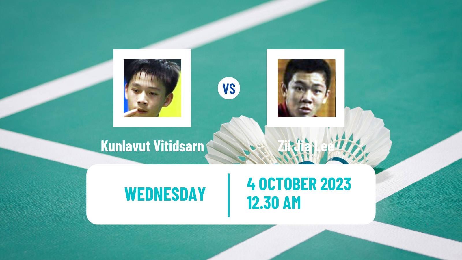 Badminton Asian Games Men Kunlavut Vitidsarn - Zii Jia Lee
