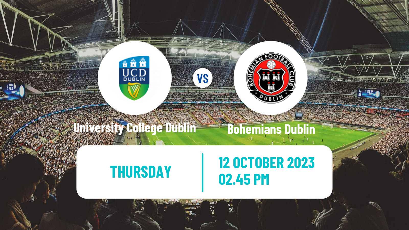 Soccer Irish Premier Division University College Dublin - Bohemians Dublin