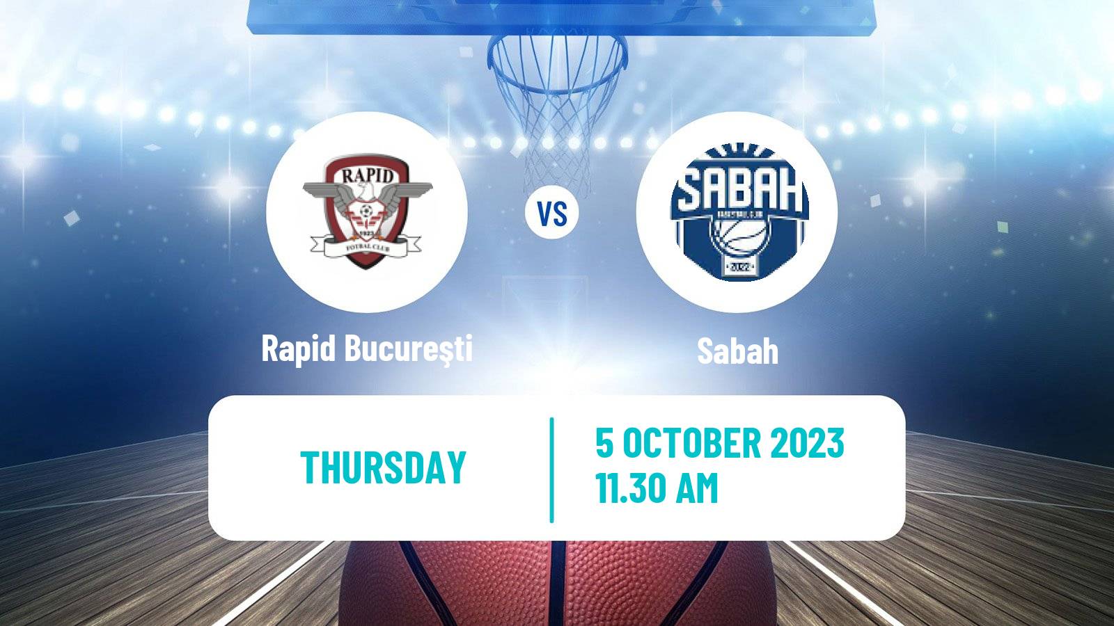 Basketball FIBA Europe Cup Rapid Bucureşti - Sabah