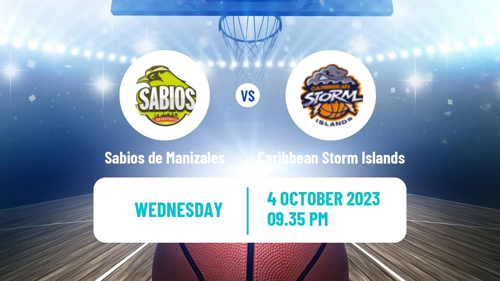 Basketball Colombian LBP Basketball Sabios de Manizales - Caribbean Storm Islands