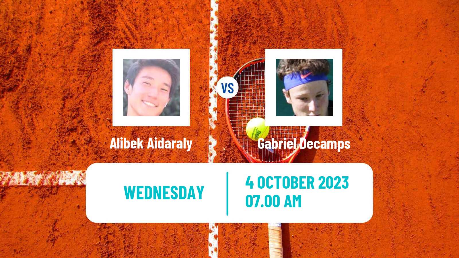 Tennis ITF M15 Sharm Elsheikh 12 Men Alibek Aidaraly - Gabriel Decamps