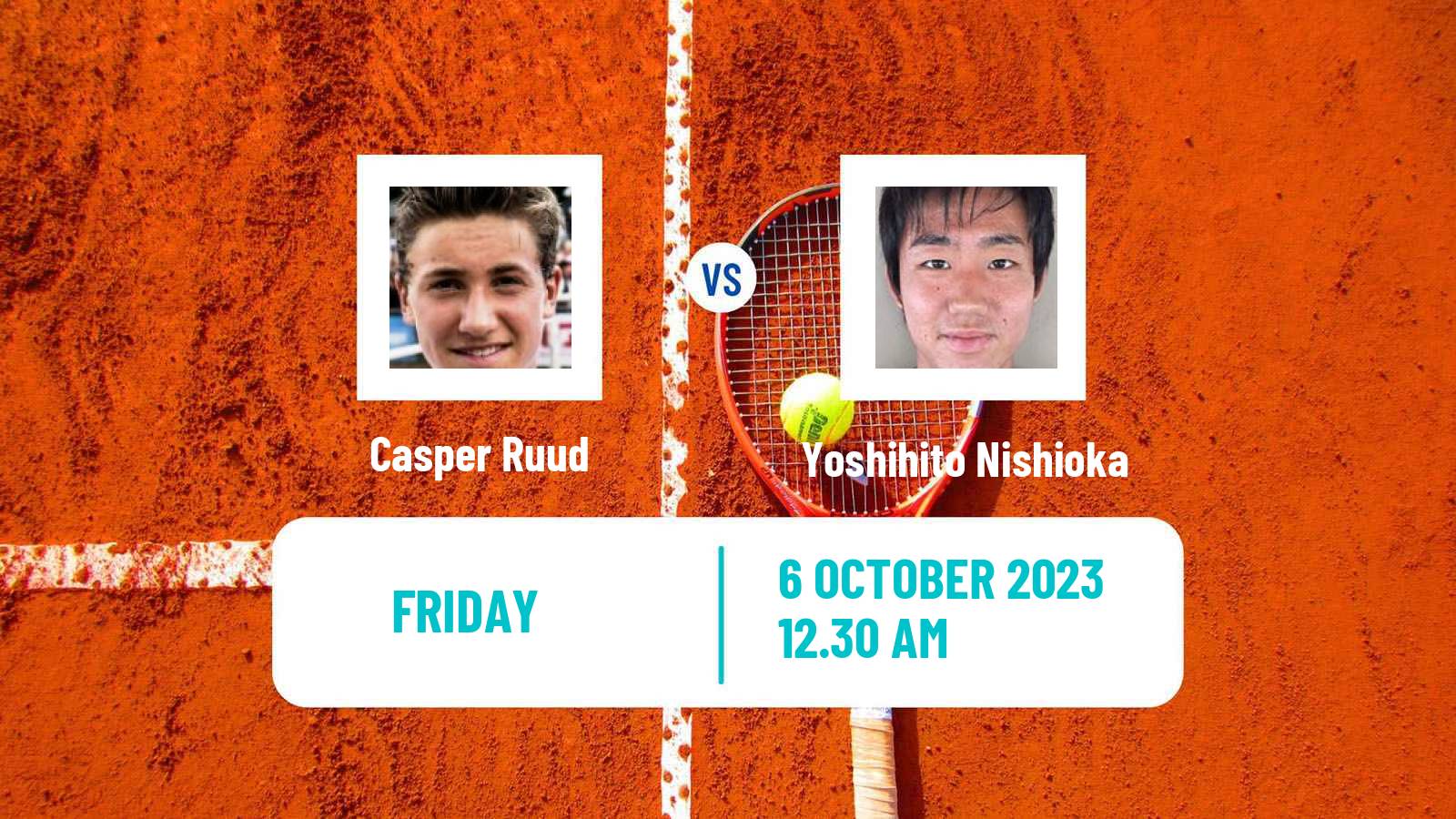 Tennis ATP Shanghai Casper Ruud - Yoshihito Nishioka