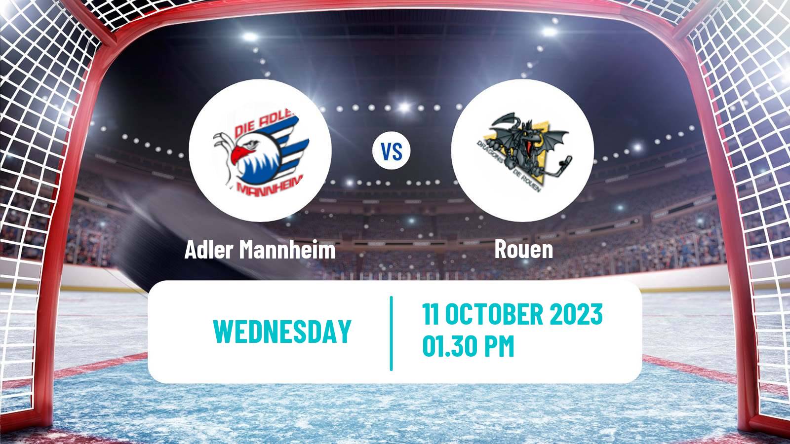 Hockey Champions League Ice Hockey Adler Mannheim - Rouen