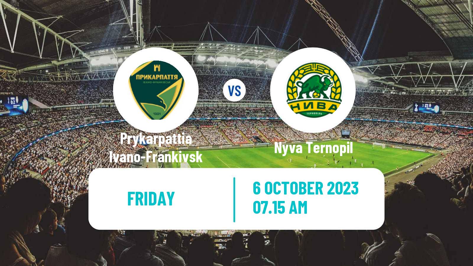 Soccer Ukrainian Persha Liga Prykarpattia Ivano-Frankivsk - Nyva Ternopil