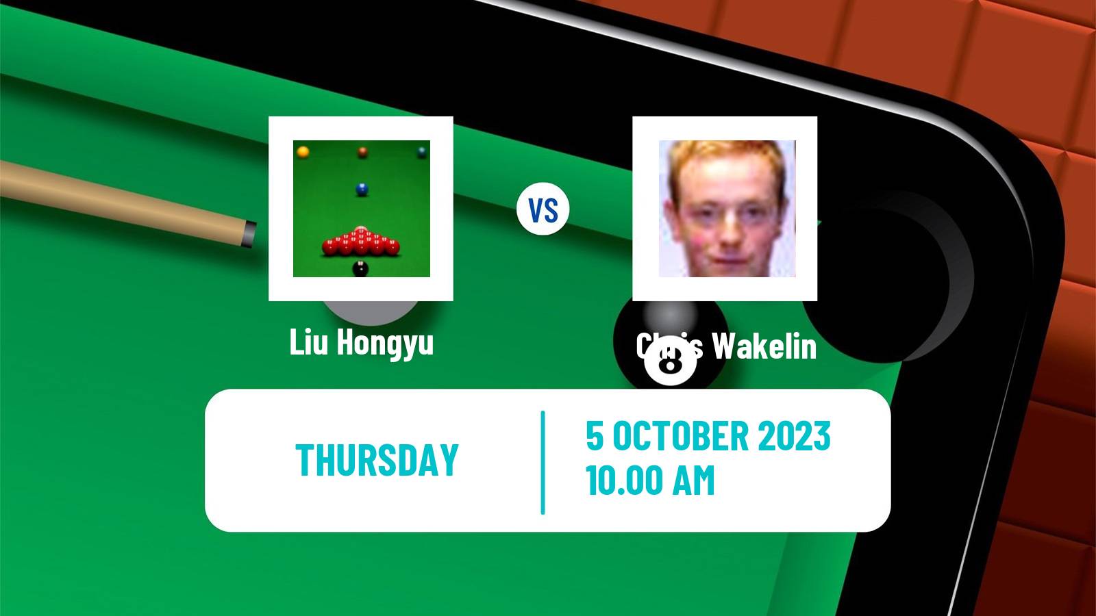 Snooker English Open Liu Hongyu - Chris Wakelin