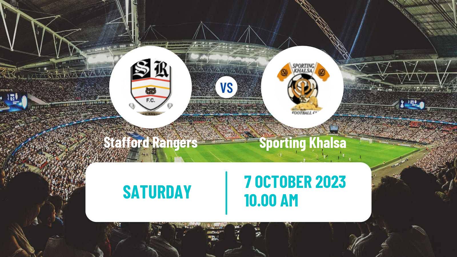 Soccer English FA Trophy Stafford Rangers - Sporting Khalsa