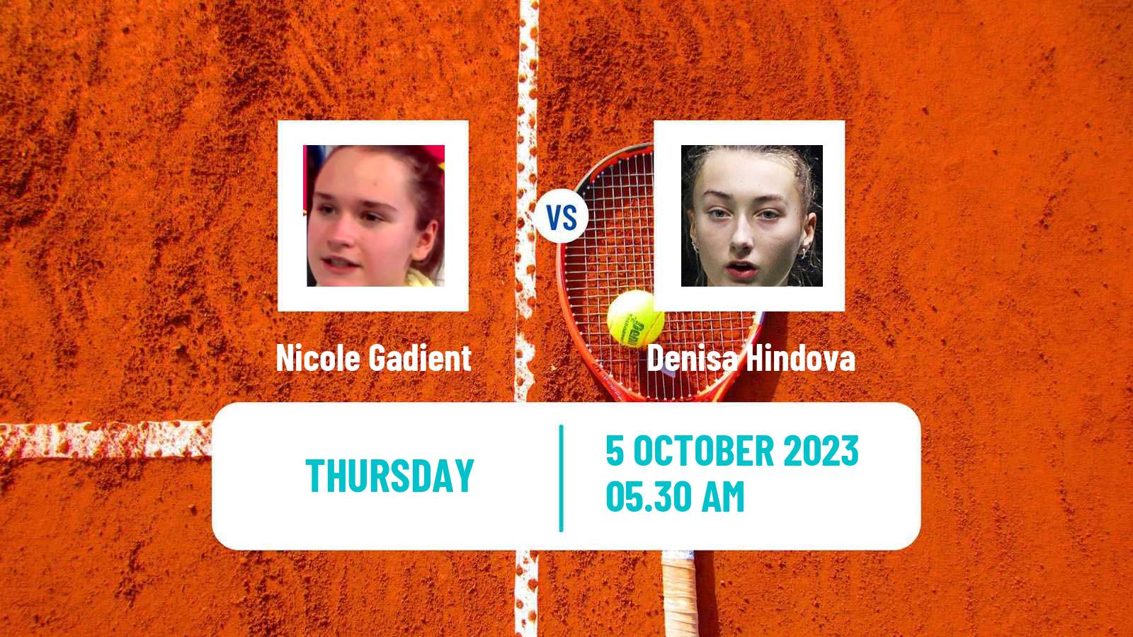 Tennis ITF W15 Sibenik Women Nicole Gadient - Denisa Hindova