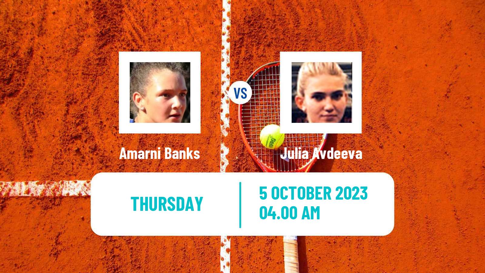 Tennis ITF W25 Reims Women Amarni Banks - Julia Avdeeva