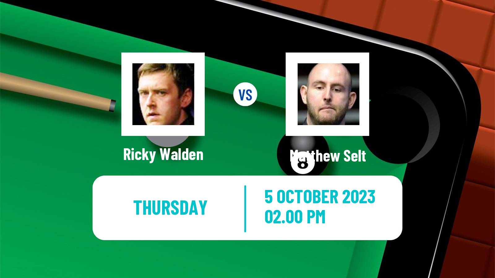 Snooker English Open Ricky Walden - Matthew Selt