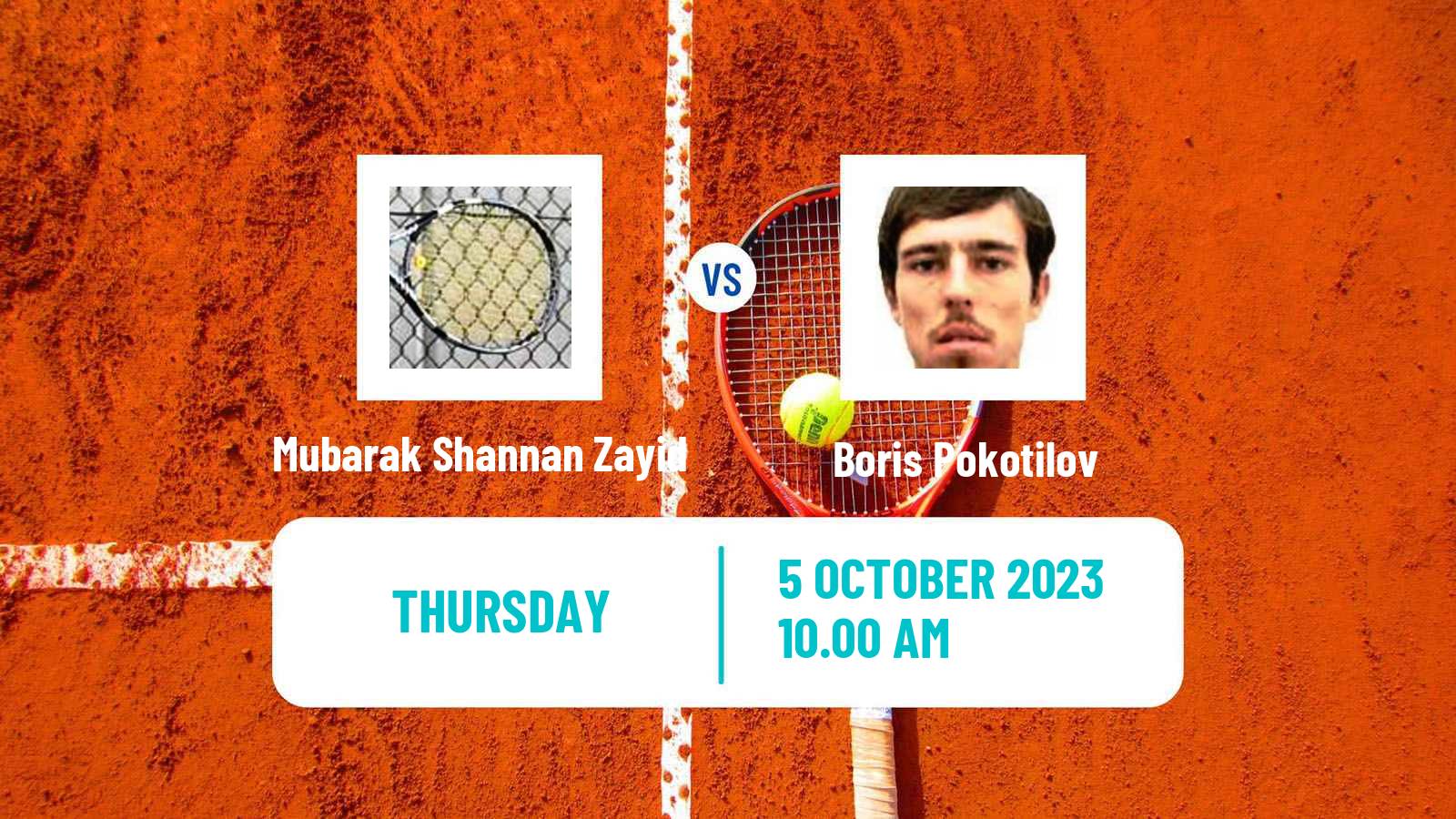 Tennis ITF M15 Doha 2 Men Mubarak Shannan Zayid - Boris Pokotilov