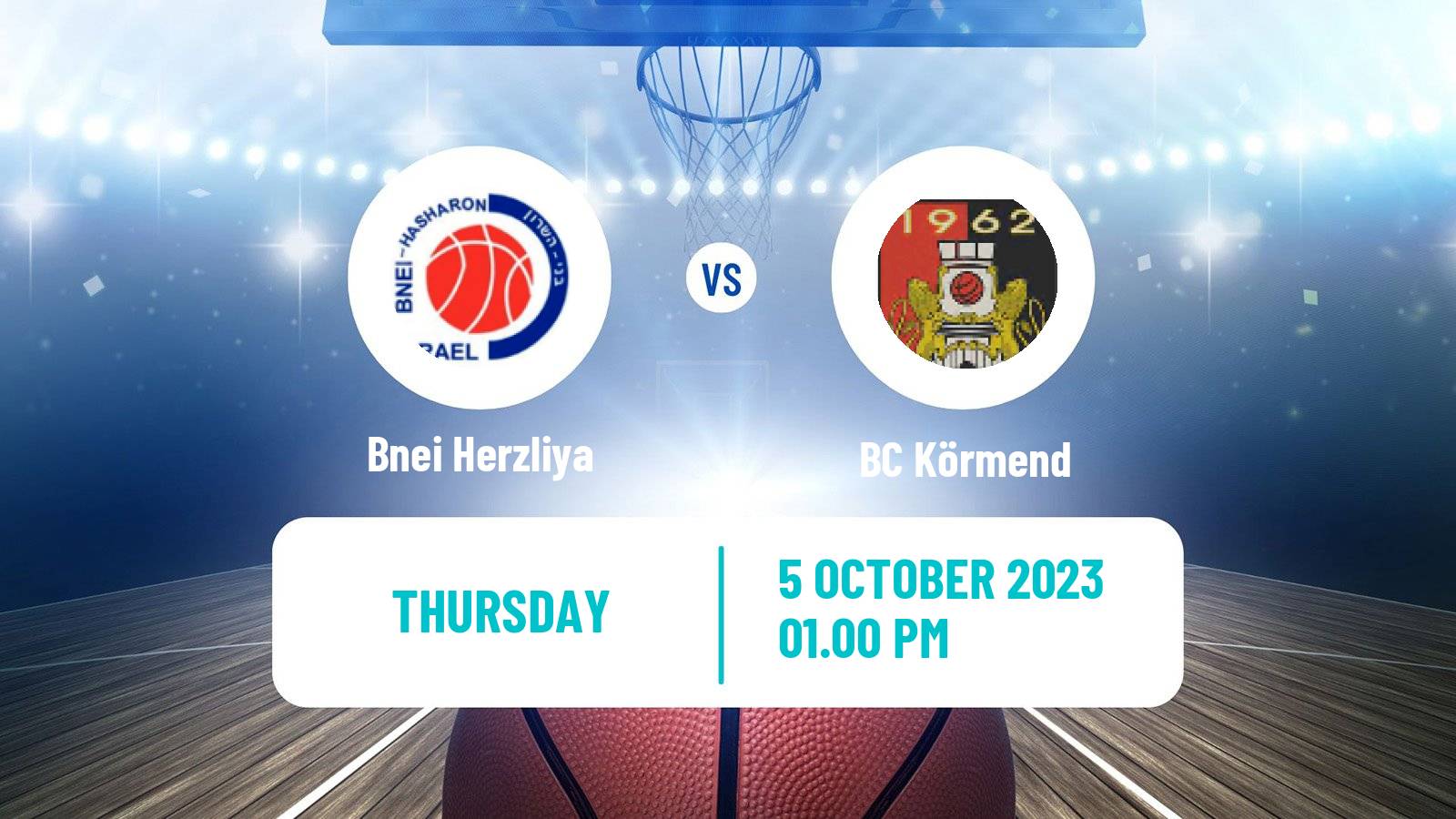 Basketball FIBA Europe Cup Bnei Herzliya - BC Körmend