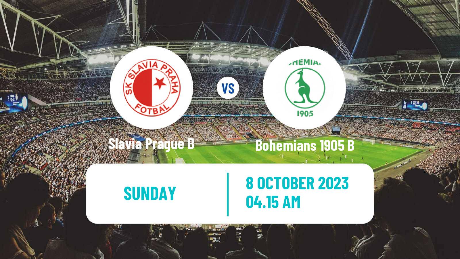 Slavia Prague B Bohemians 1905 B predictions, where to watch, live