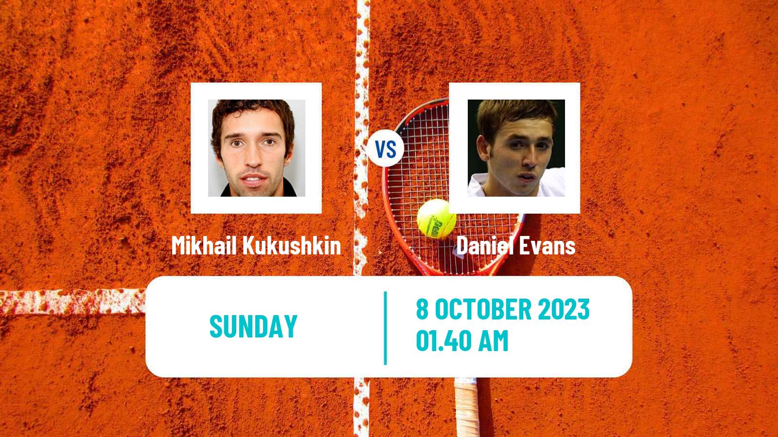 Tennis ATP Shanghai Mikhail Kukushkin - Daniel Evans