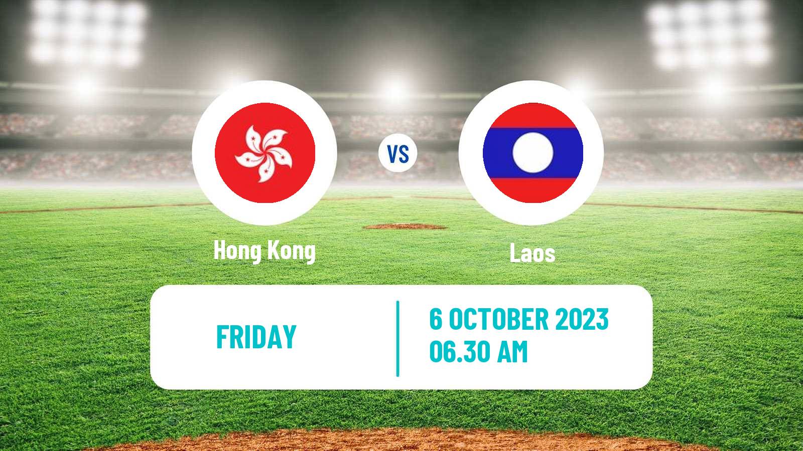 Baseball Asian Games Baseball Hong Kong - Laos