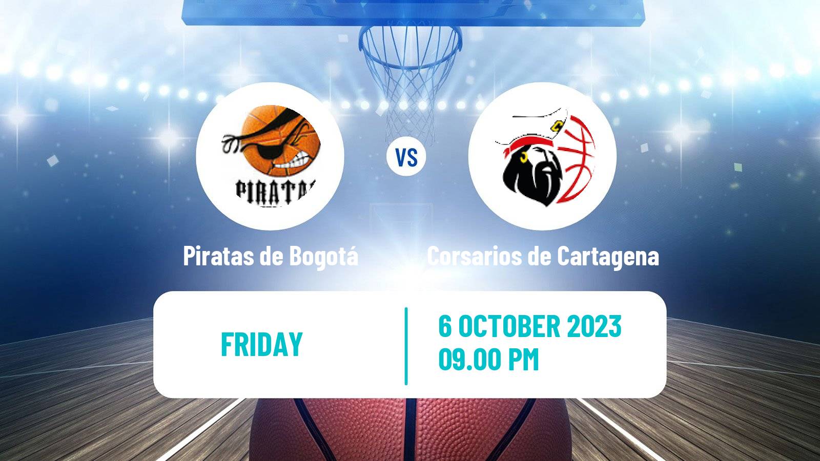 Basketball Colombian LBP Basketball Piratas de Bogotá - Corsarios de Cartagena