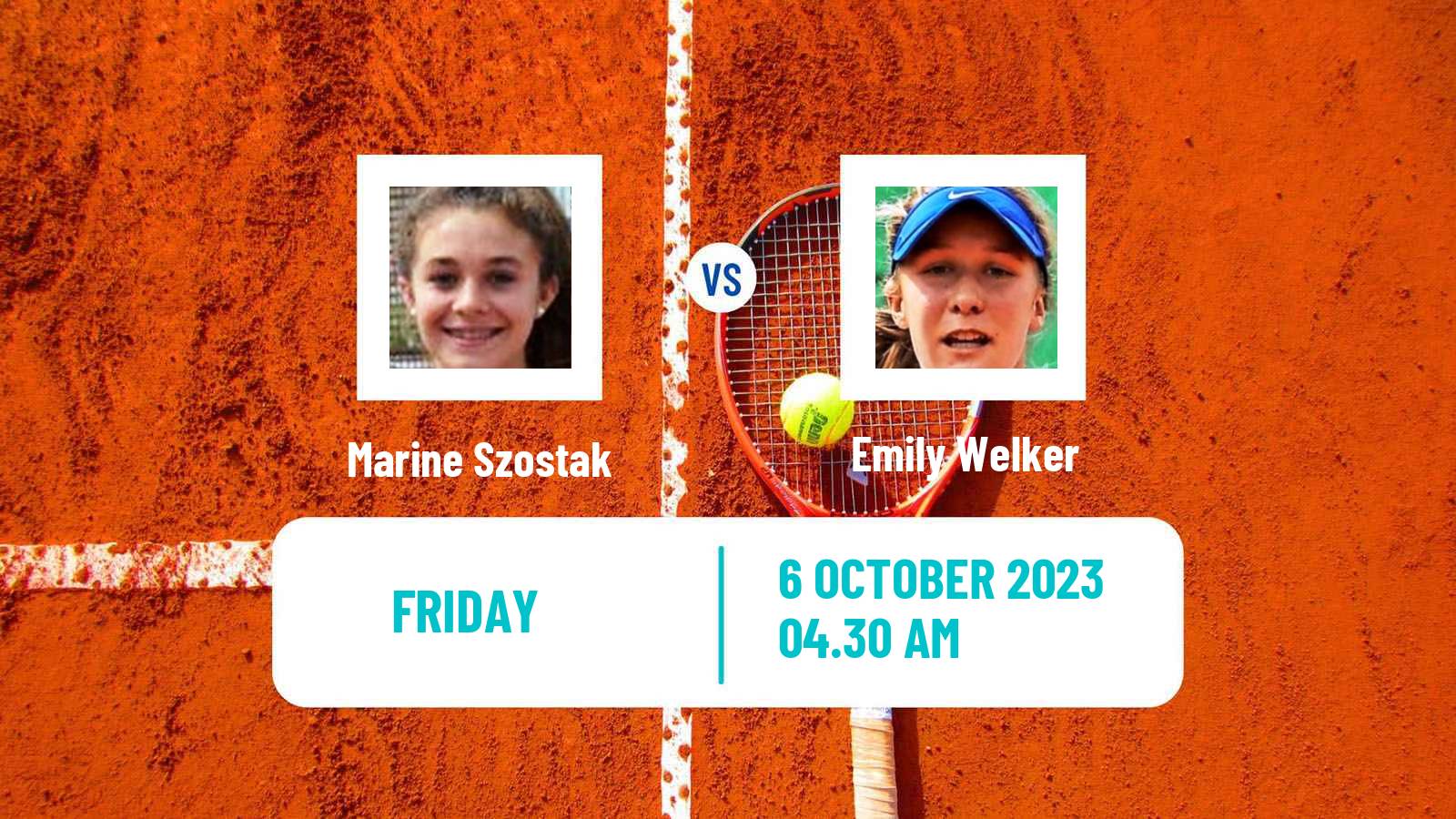 Tennis ITF W15 Monastir 35 Women Marine Szostak - Emily Welker