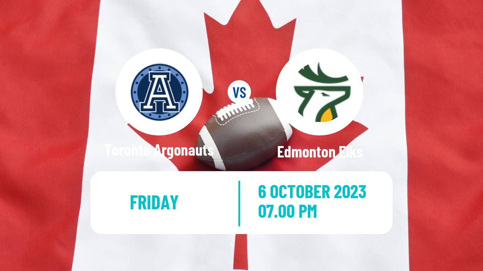 Canadian football CFL Toronto Argonauts - Edmonton Elks