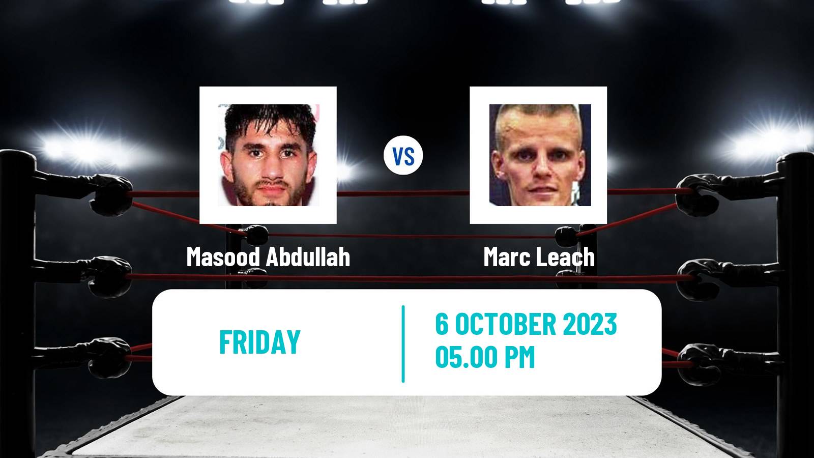Boxing Featherweight Others Matches Men Masood Abdullah - Marc Leach