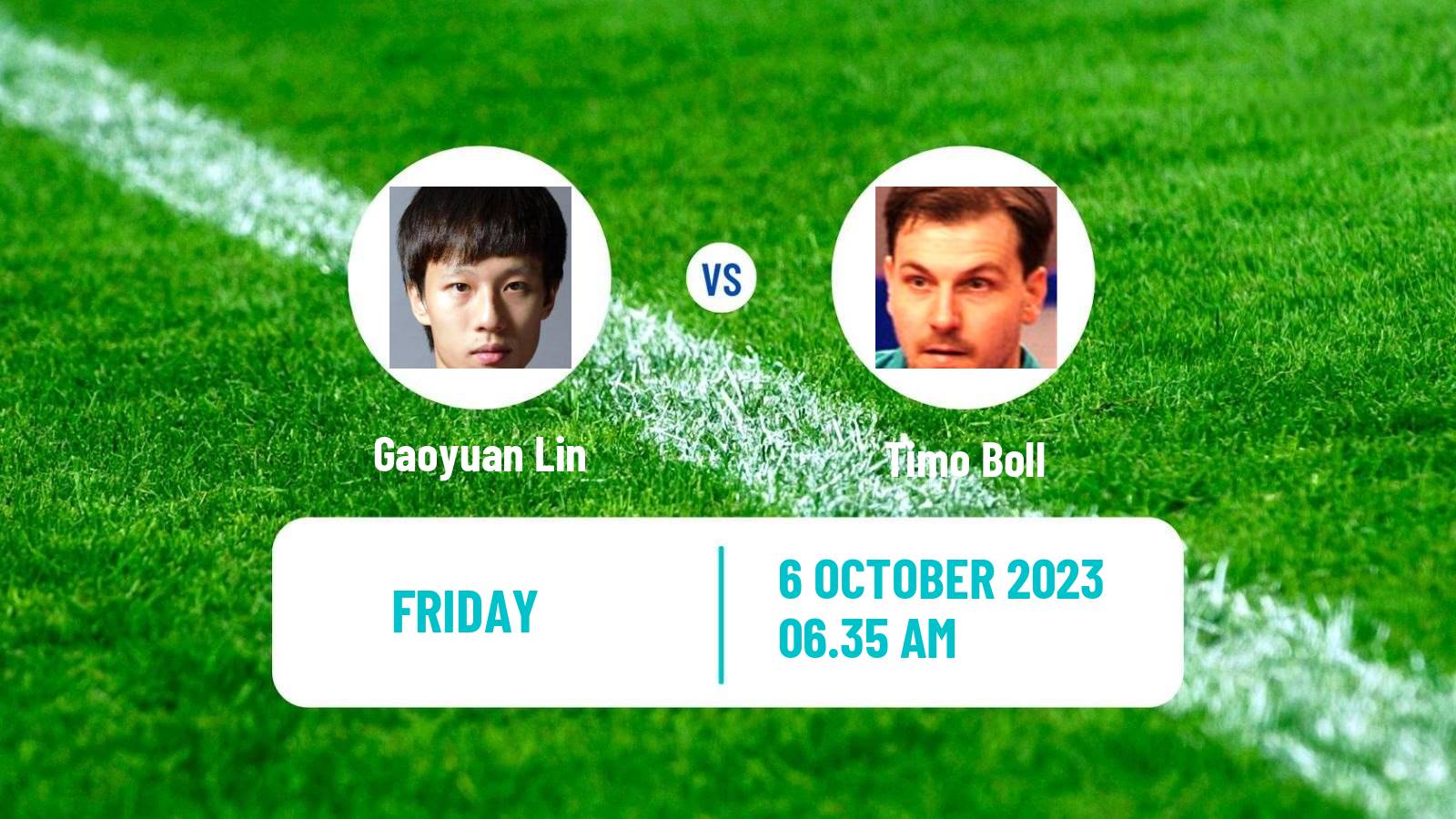 Table tennis Wtt Star Contender Lanzhou Men Gaoyuan Lin - Timo Boll