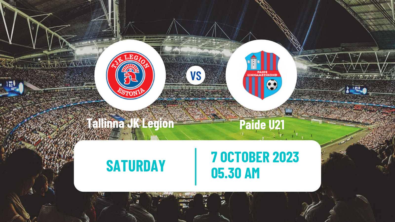 Soccer Estonian Esiliiga Tallinna JK Legion - Paide U21