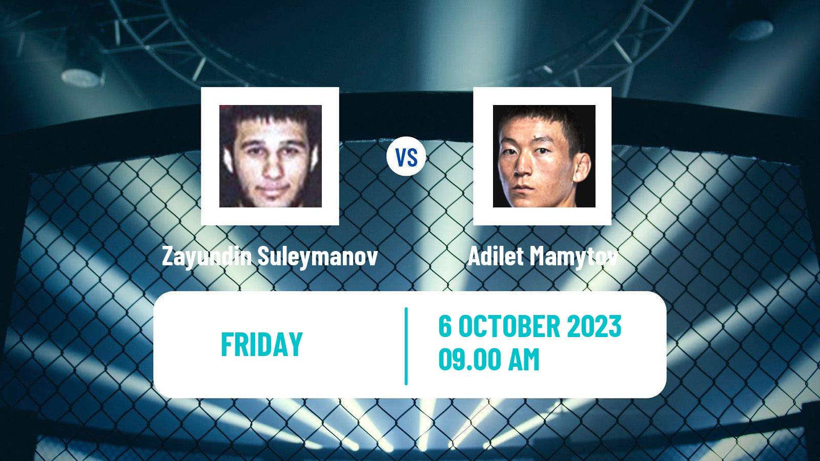 MMA Flyweight One Championship Men Zayundin Suleymanov - Adilet Mamytov