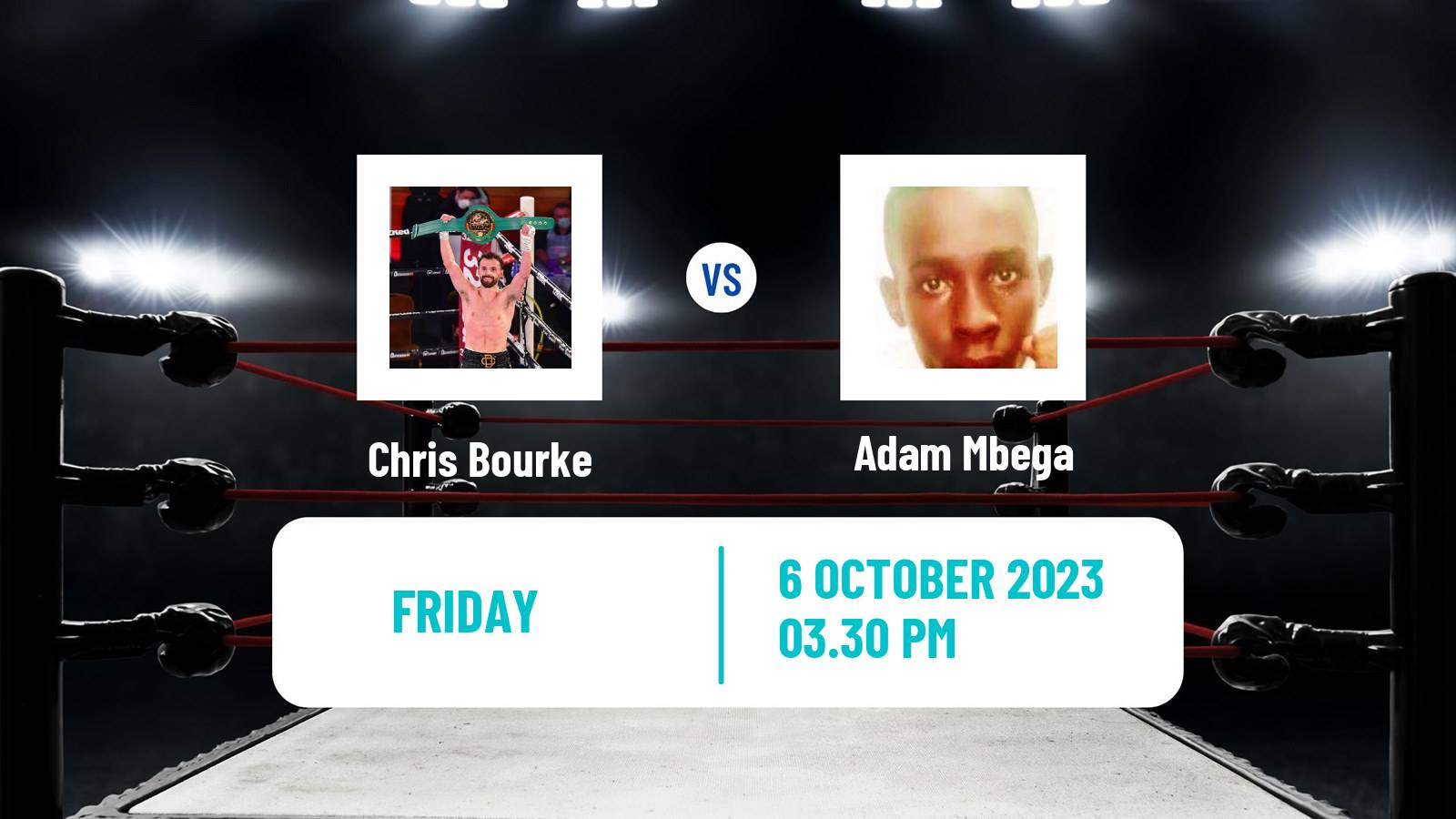Boxing Super Bantamweight Others Matches Men Chris Bourke - Adam Mbega