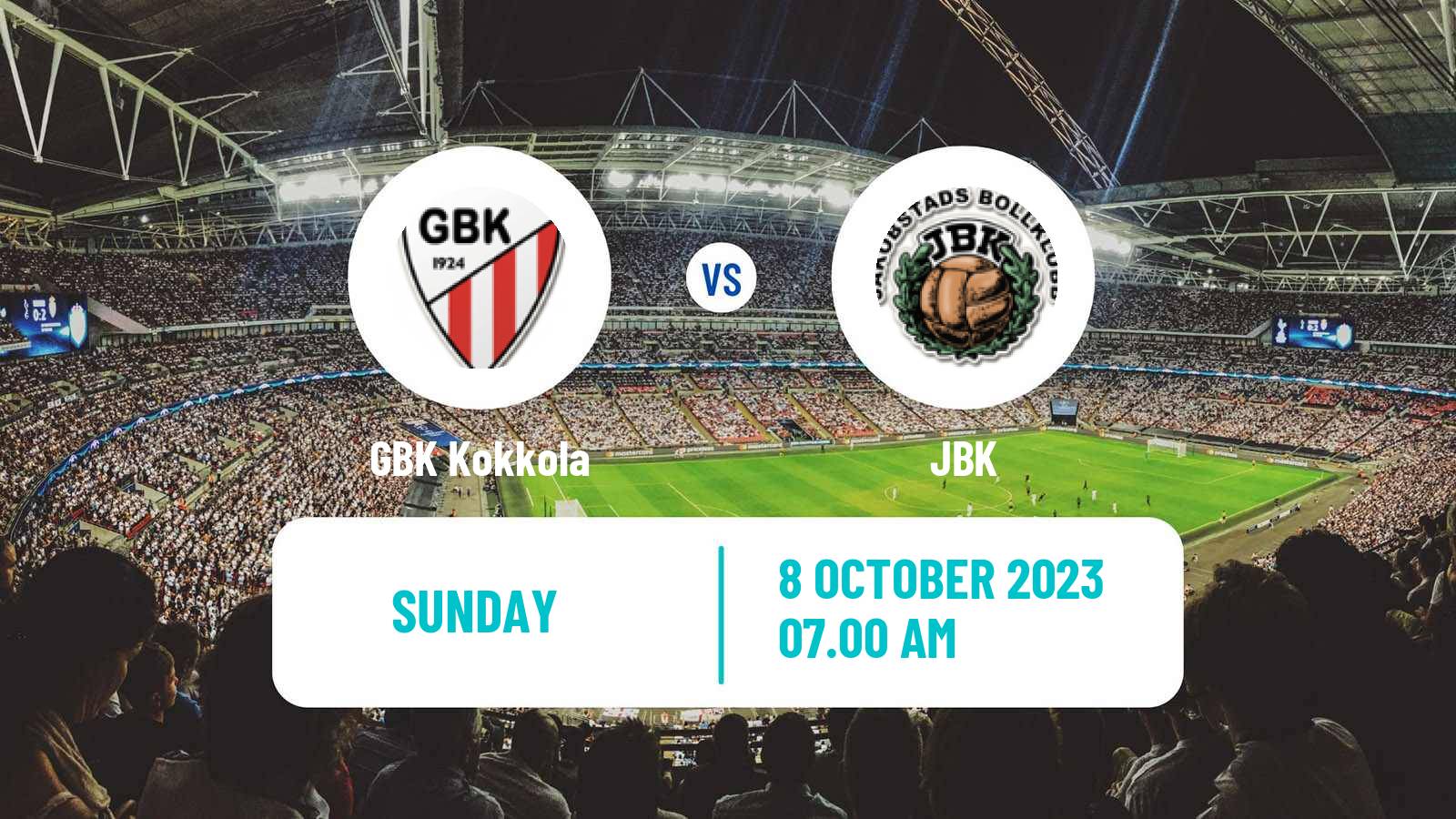 Soccer Finnish Kakkonen Group C GBK Kokkola - JBK