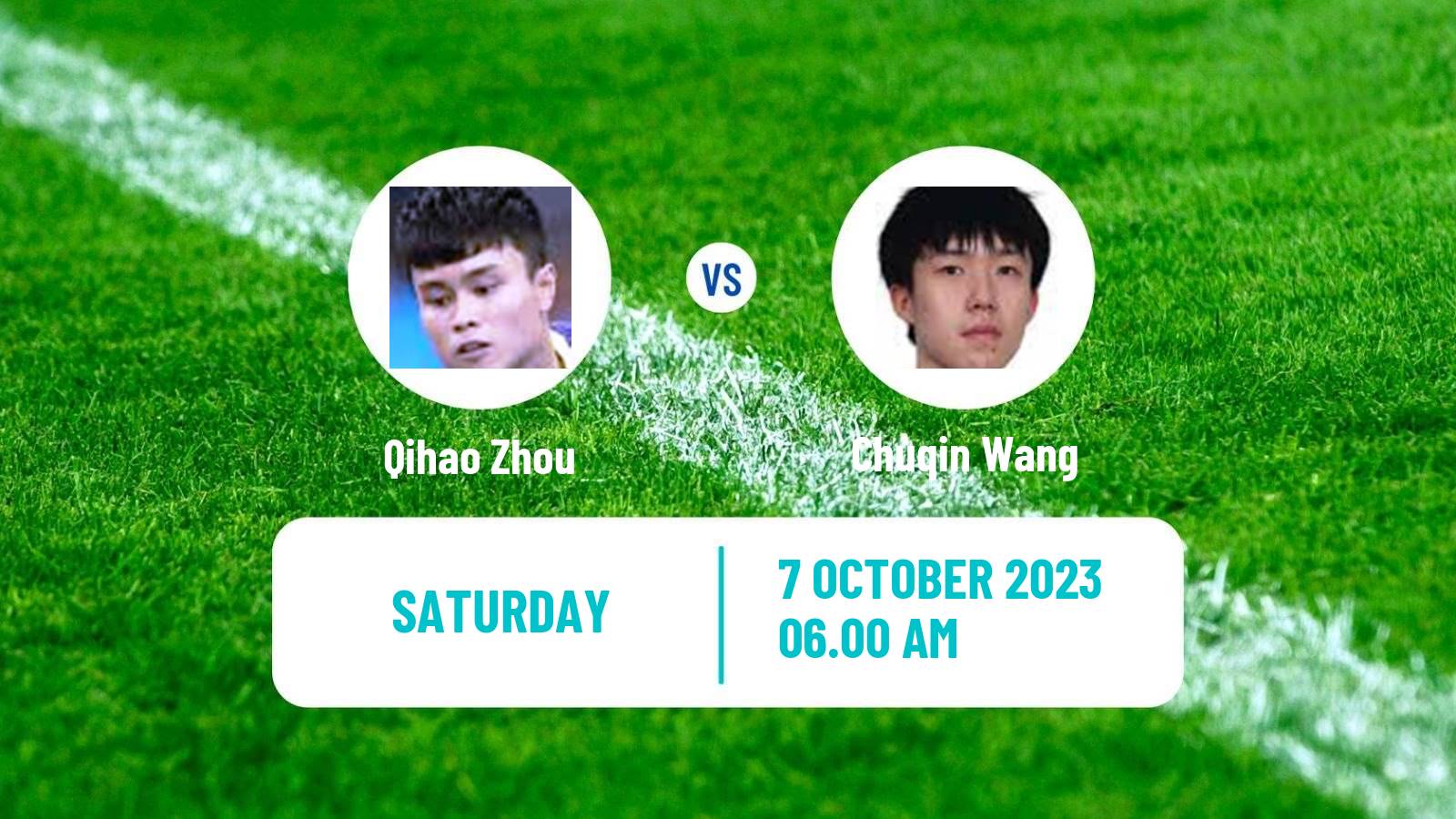 Table tennis Wtt Star Contender Lanzhou Men Qihao Zhou - Chuqin Wang