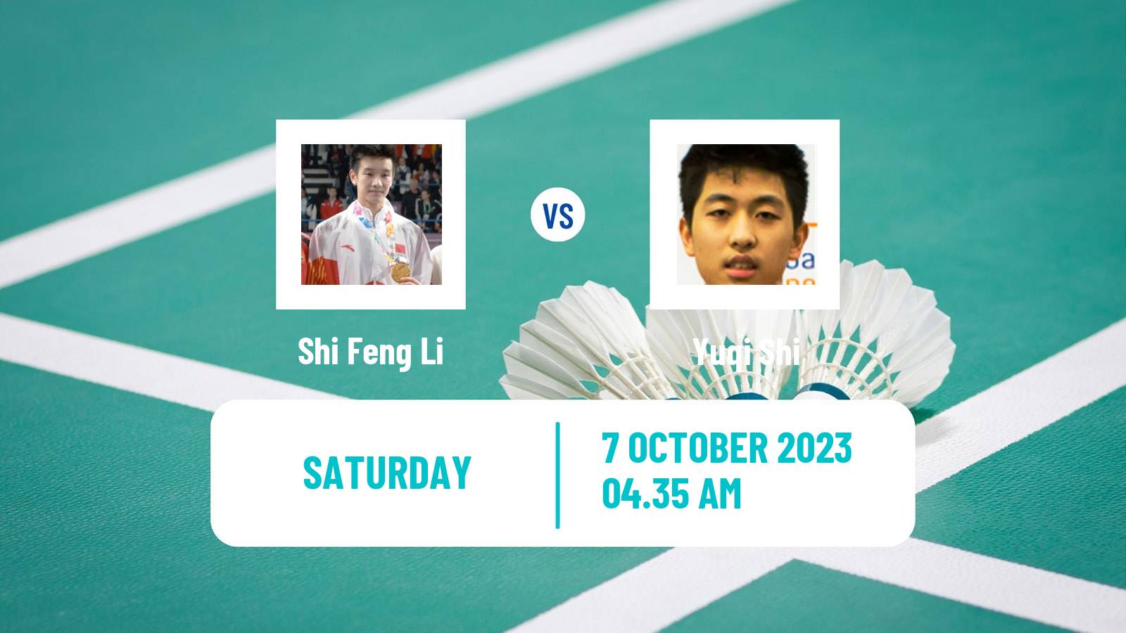 Badminton Asian Games Men Shi Feng Li - Yuqi Shi