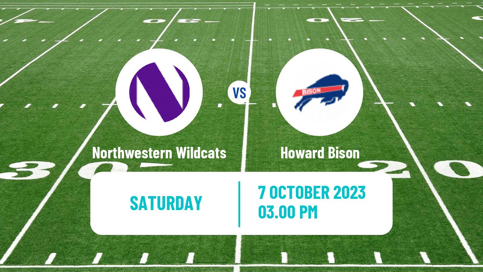 American football NCAA College Football Northwestern Wildcats - Howard Bison