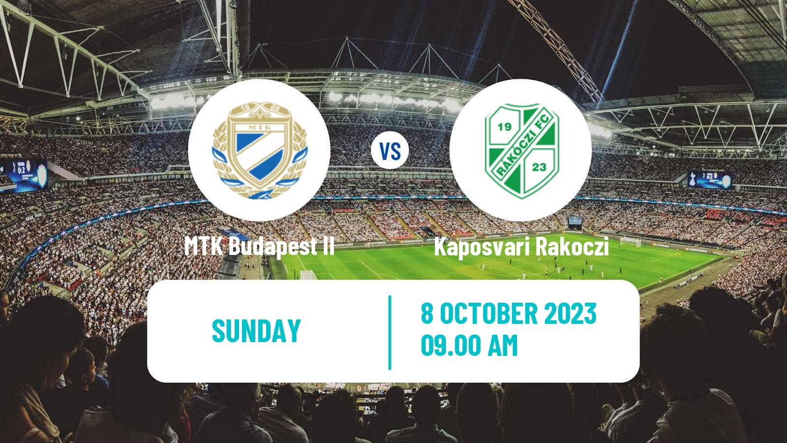 Soccer Hungarian NB III Southwest MTK Budapest II - Kaposvari Rakoczi