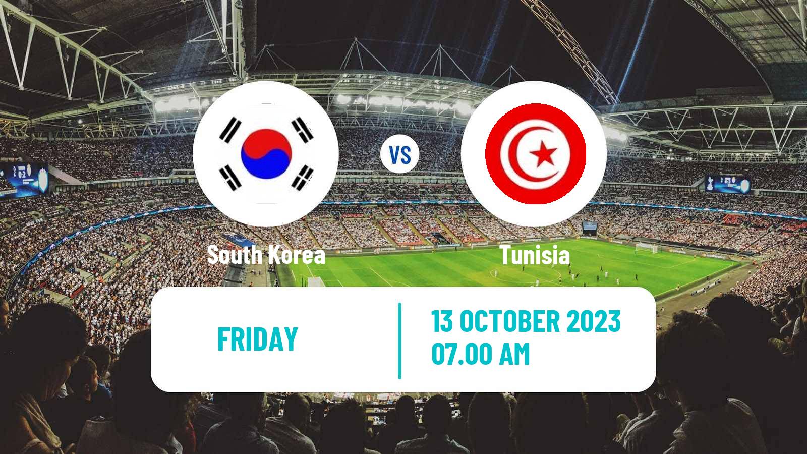 Soccer Friendly South Korea - Tunisia