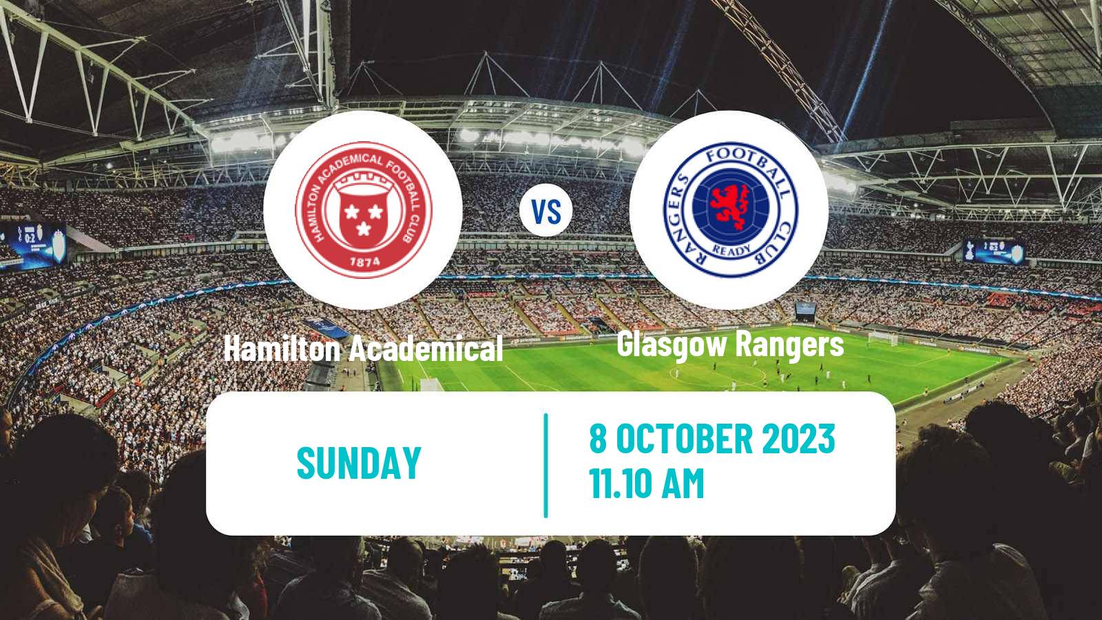 Soccer Scottish SWPL 1 Women Hamilton Academical - Glasgow Rangers