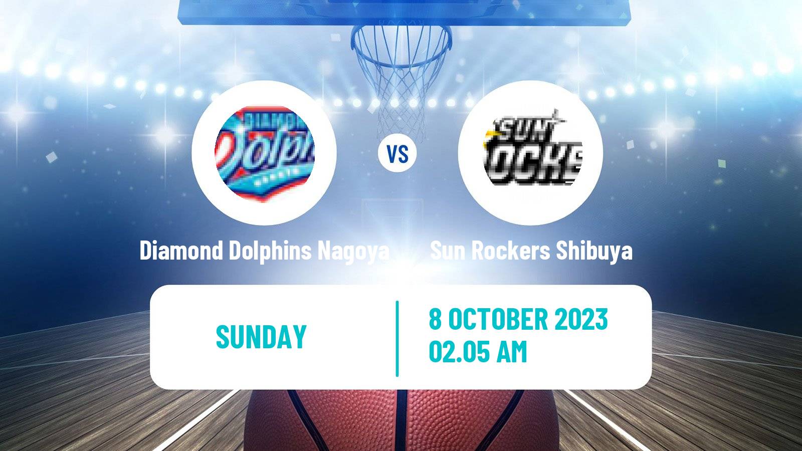 Basketball BJ League Diamond Dolphins Nagoya - Sun Rockers Shibuya