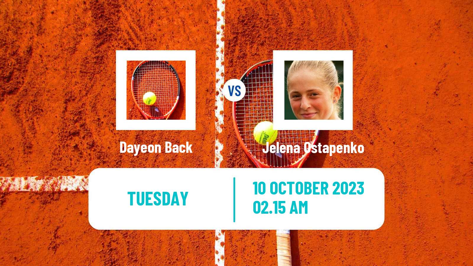 Tennis WTA Seoul Dayeon Back - Jelena Ostapenko