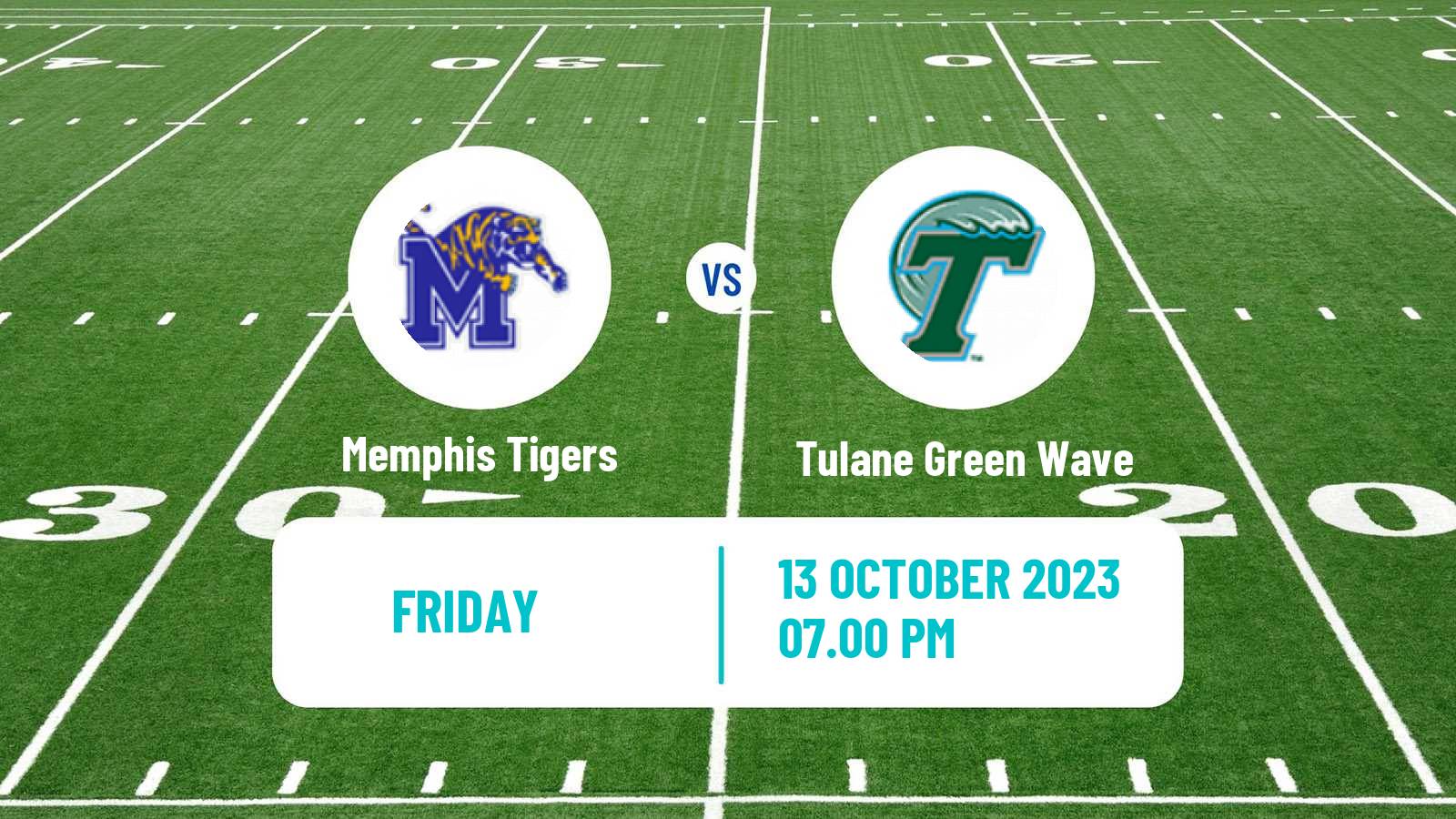 American football NCAA College Football Memphis Tigers - Tulane Green Wave