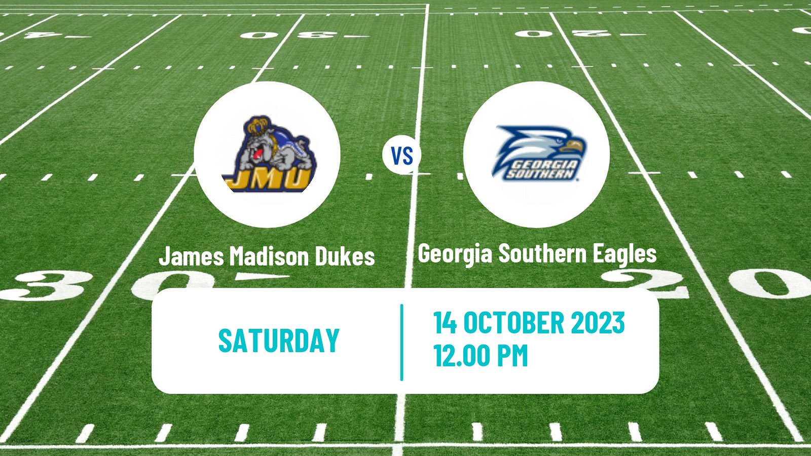 American football NCAA College Football James Madison Dukes - Georgia Southern Eagles