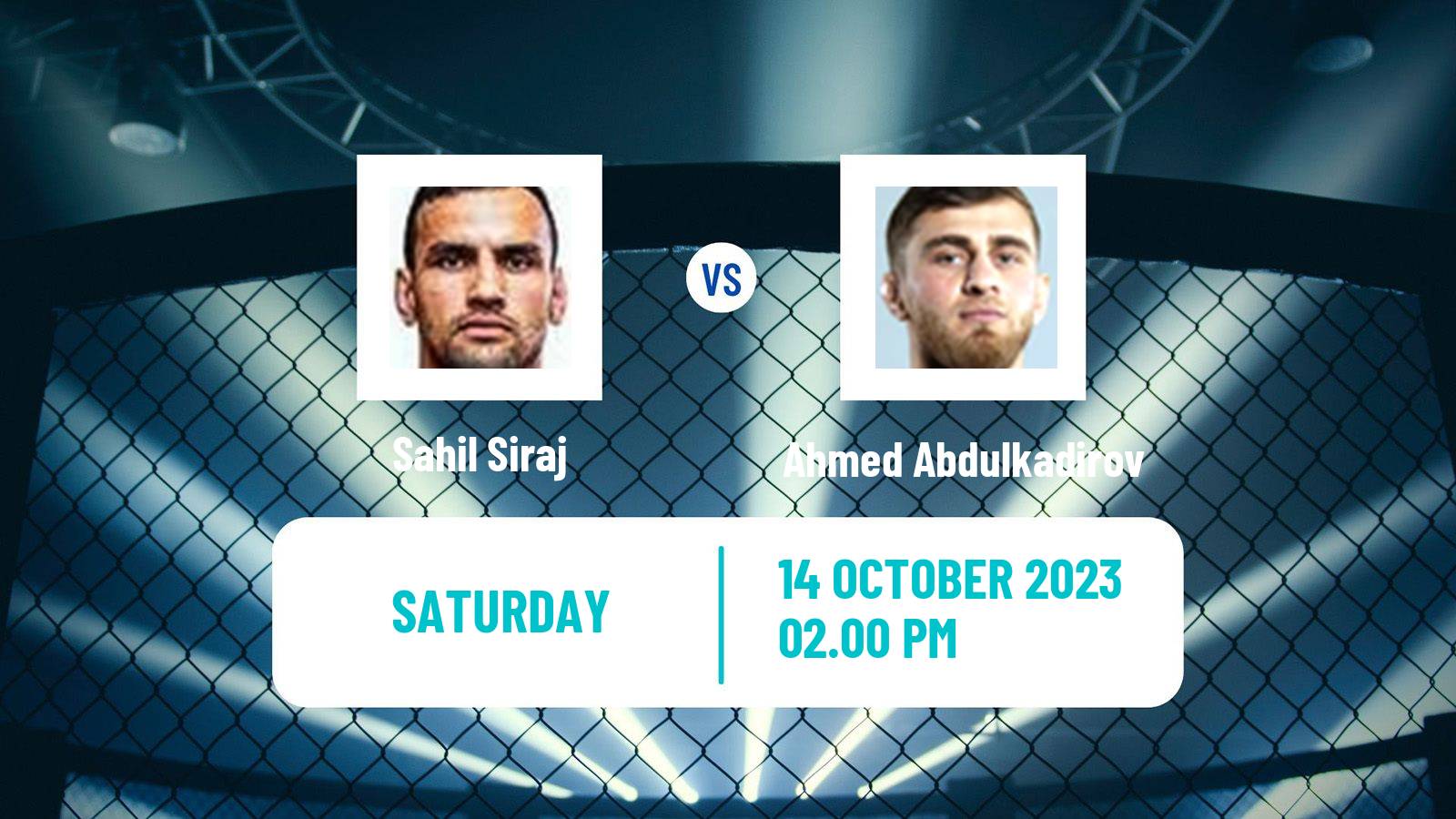 MMA Lightweight Ksw Men Sahil Siraj - Ahmed Abdulkadirov
