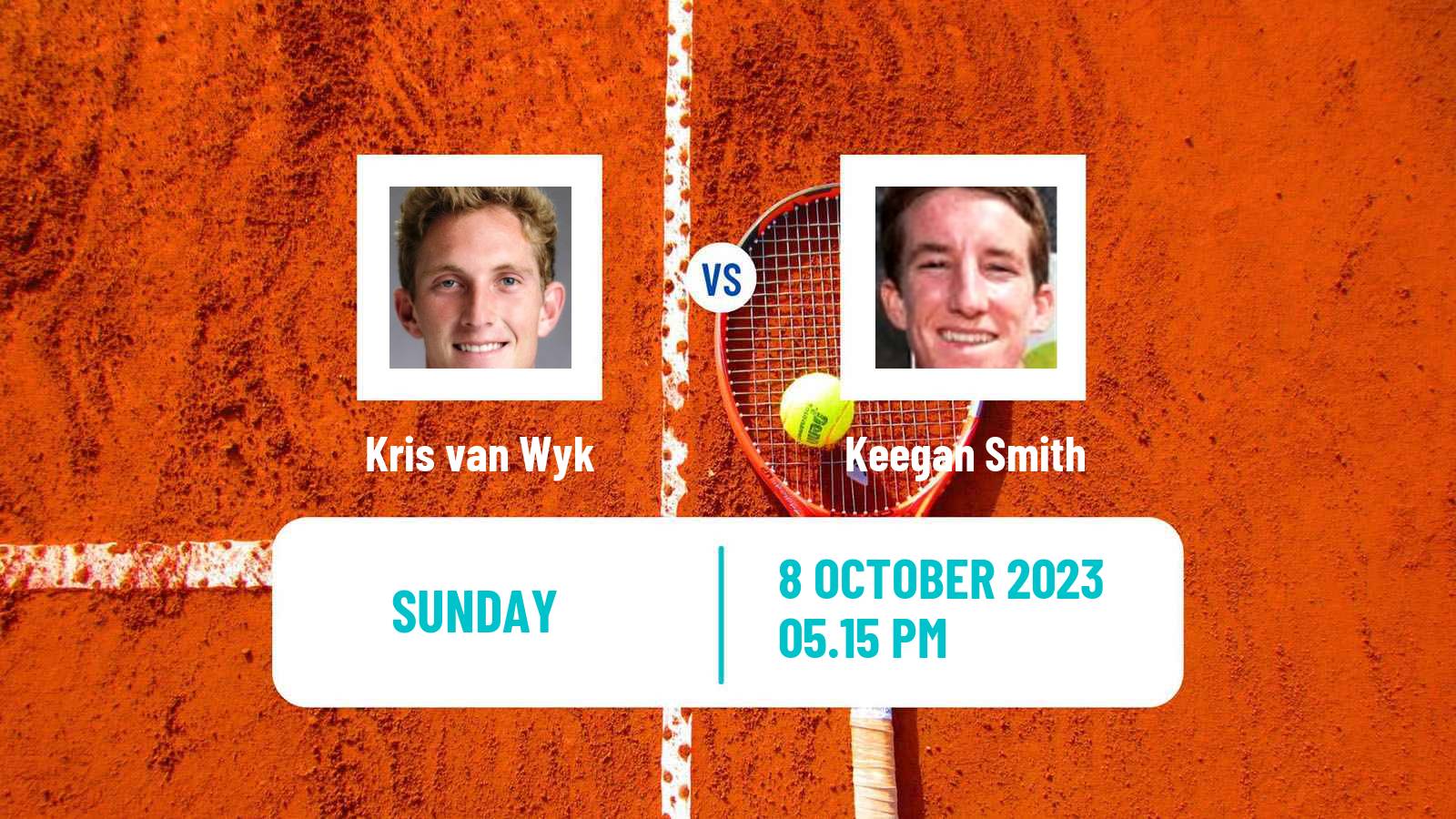 Tennis Fairfield Challenger Men 2023 Kris van Wyk - Keegan Smith