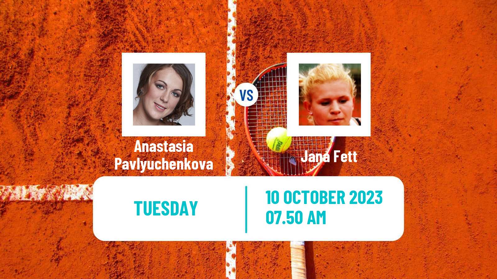 Tennis WTA Hong Kong Anastasia Pavlyuchenkova - Jana Fett